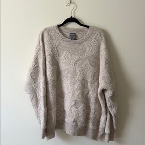 ARULA Cream Textured Sweater